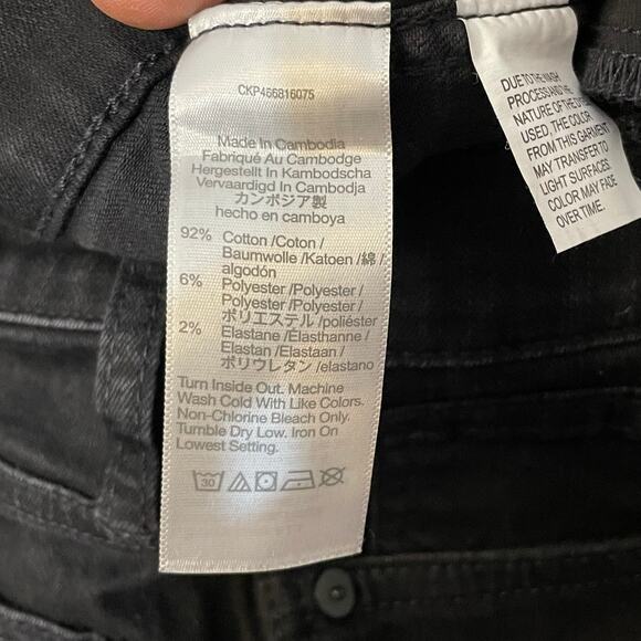 Madewell Jeans 10” High Rise Skinny Black Stretch NG702 Denim Women's 26 petite - Picture 12 of 13